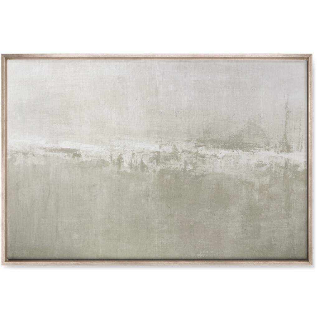 Dune - Beige Wall Art, Metallic, Single piece, Canvas, 24x36, Beige, Pearl