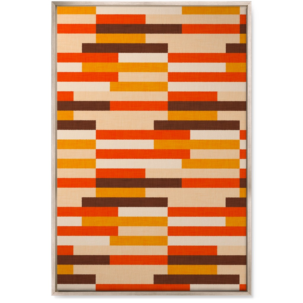 70s Kilim - Warm Wall Art, Metallic, Single piece, Canvas, 24x36, Multicolor