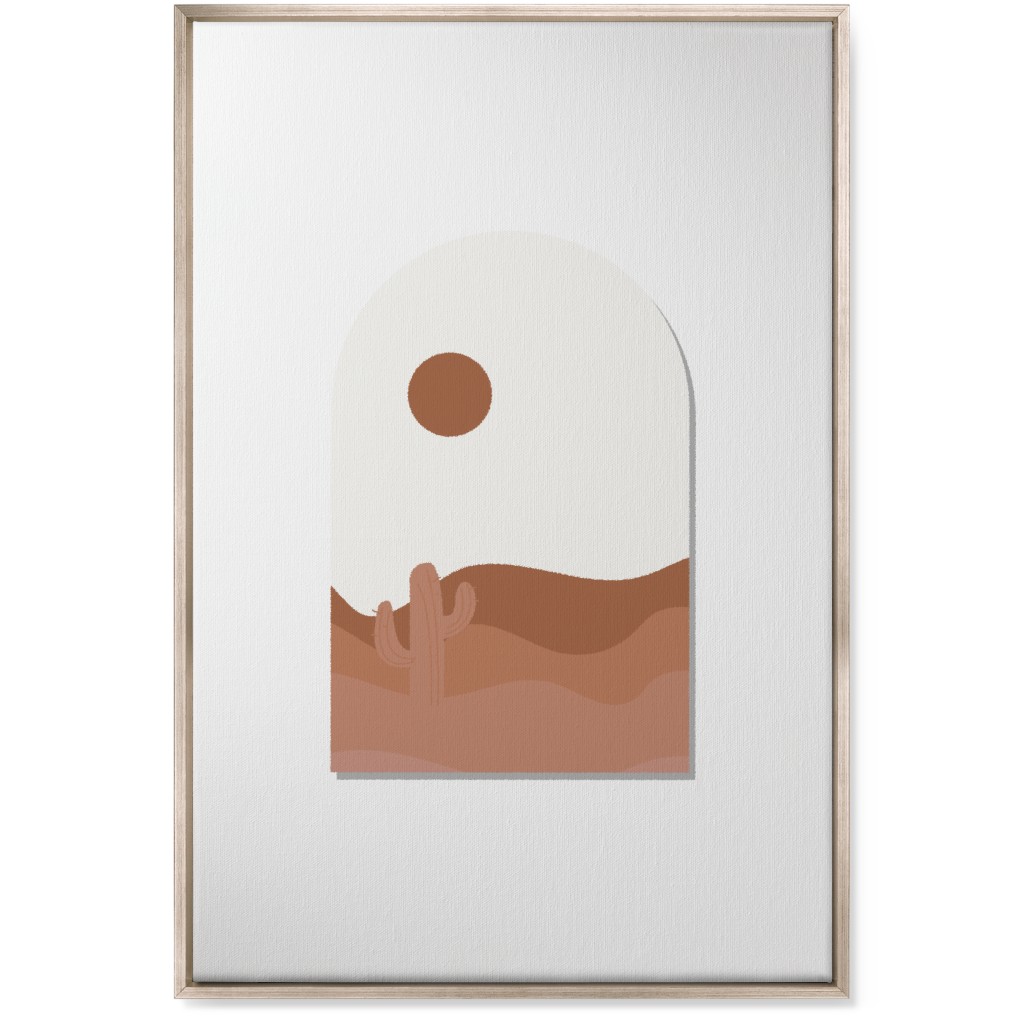 Abstract Landscapes in Windows Wall Art, Metallic, Single piece, Canvas, 24x36, Pink, White