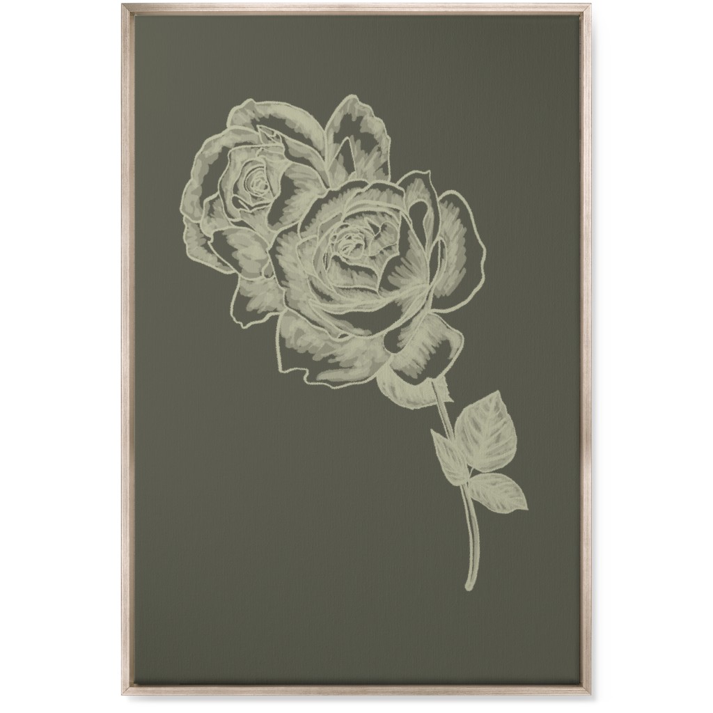 Rose - Neutral Wall Art, Metallic, Single piece, Canvas, 24x36, Brown