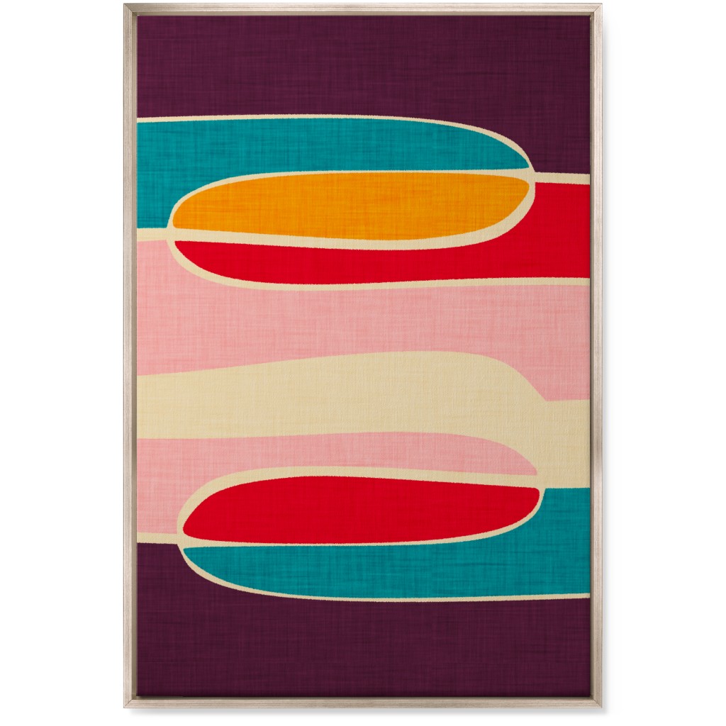 Wondering Waves - Multi Wall Art, Metallic, Single piece, Canvas, 24x36, Multicolor