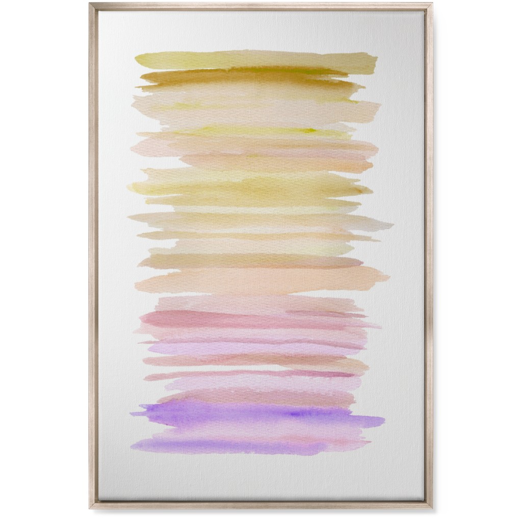 Watercolor Ocean Seashore Wall Art, Metallic, Single piece, Canvas, 24x36, Purple