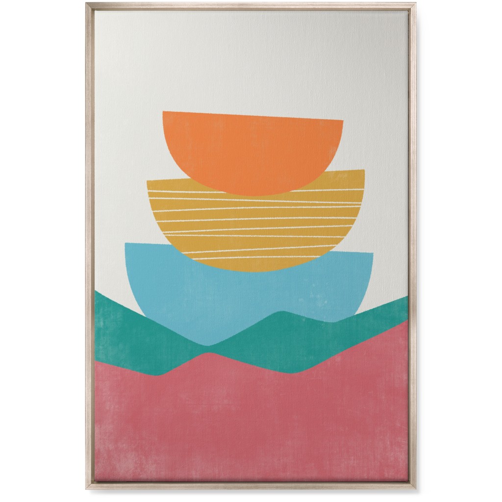 Flourish Abstract - Multi Wall Art, Metallic, Single piece, Canvas, 24x36, Multicolor
