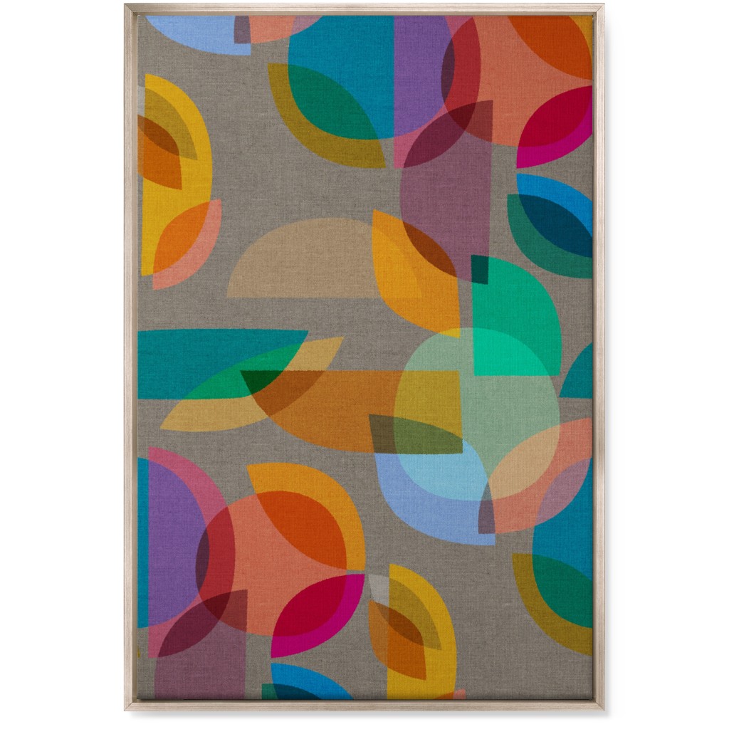 Mid Century Prism - Multi Wall Art, Metallic, Single piece, Canvas, 24x36, Multicolor
