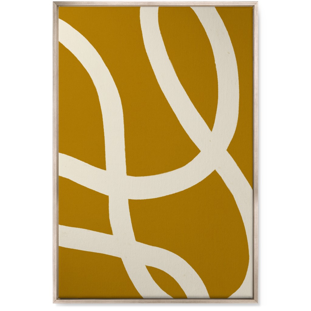Tangled Brush Strokes I Wall Art, Metallic, Single piece, Canvas, 24x36, Yellow