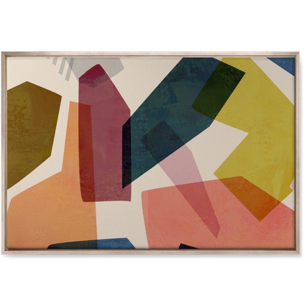 Color Block Wall Art, Metallic, Single piece, Canvas, 24x36, Multicolor