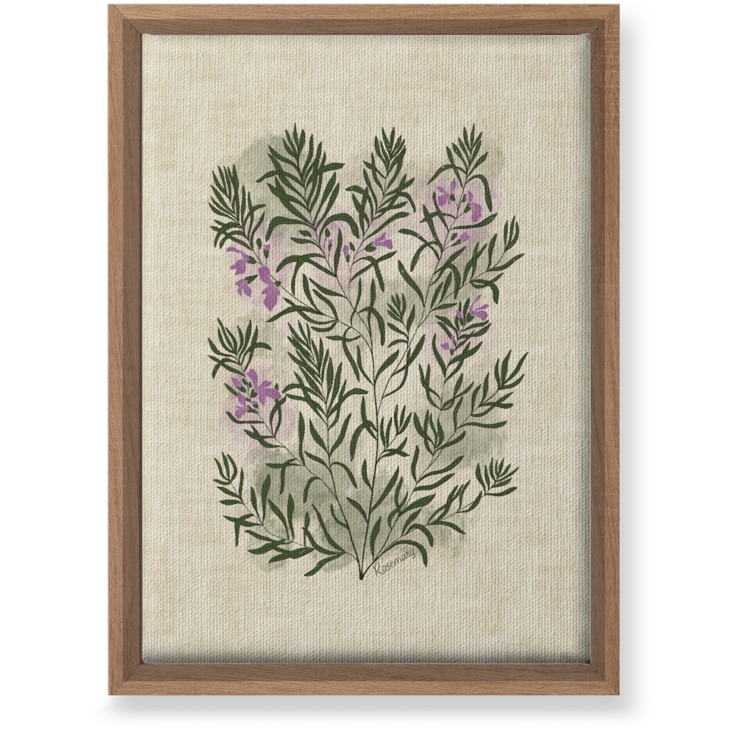 Rosemary - Botanical Illustration Wall Art, Natural, Single piece, Canvas, 10x14, Beige