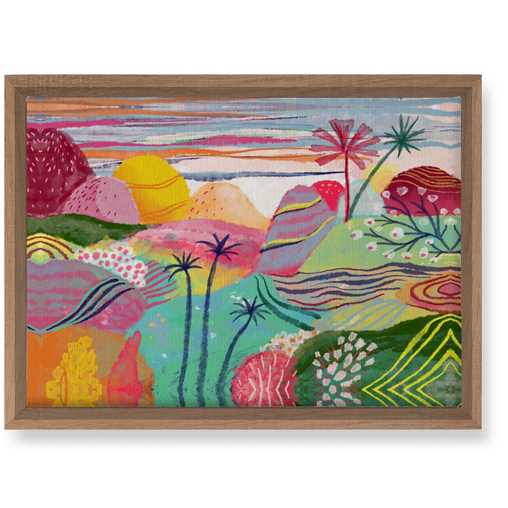 Abstract Dreamy Hills - Vibrant Wall Art, Natural, Single piece, Canvas, 10x14, Multicolor