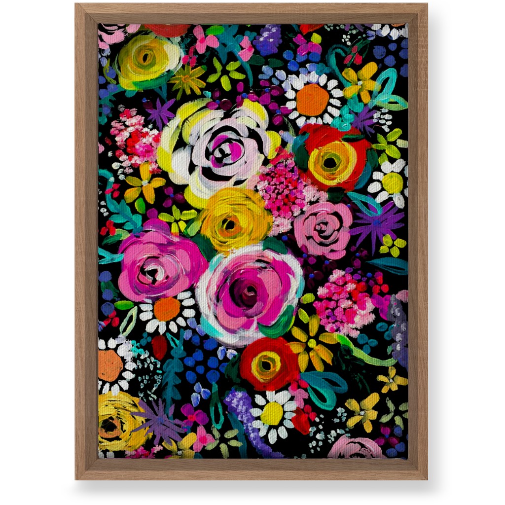Les Fleurs Floral Painting Wall Art, Natural, Single piece, Canvas, 10x14, Multicolor