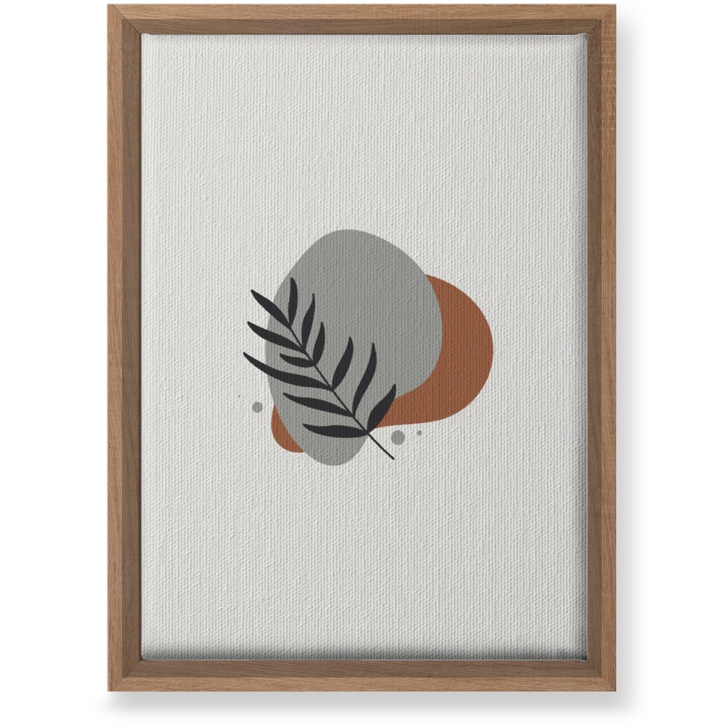 Shapes and Fern Leaf Vi Wall Art, Natural, Single piece, Canvas, 10x14, Brown, Silver Lining
