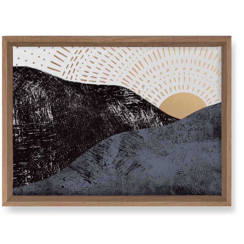 Sunrise on Mountains - Earth Tones Wall Art, Natural, Single piece, Canvas, 10x14, Multicolor