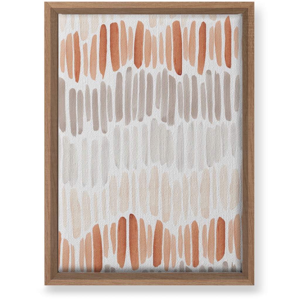 Many Brushstrokes Wall Art, Natural, Single piece, Canvas, 10x14, Orange