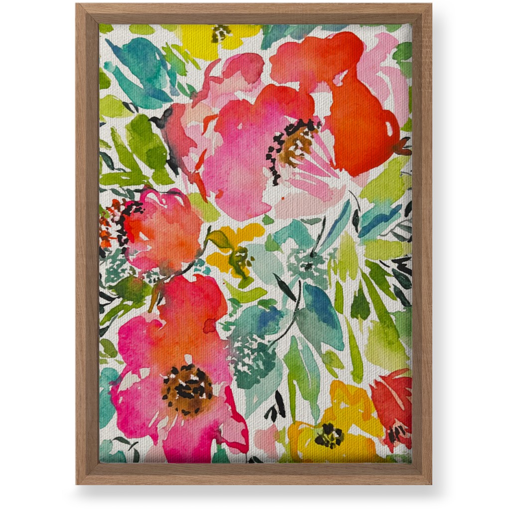 Bright Summer Florals - Multi Wall Art, Natural, Single piece, Canvas, 10x14, Multicolor