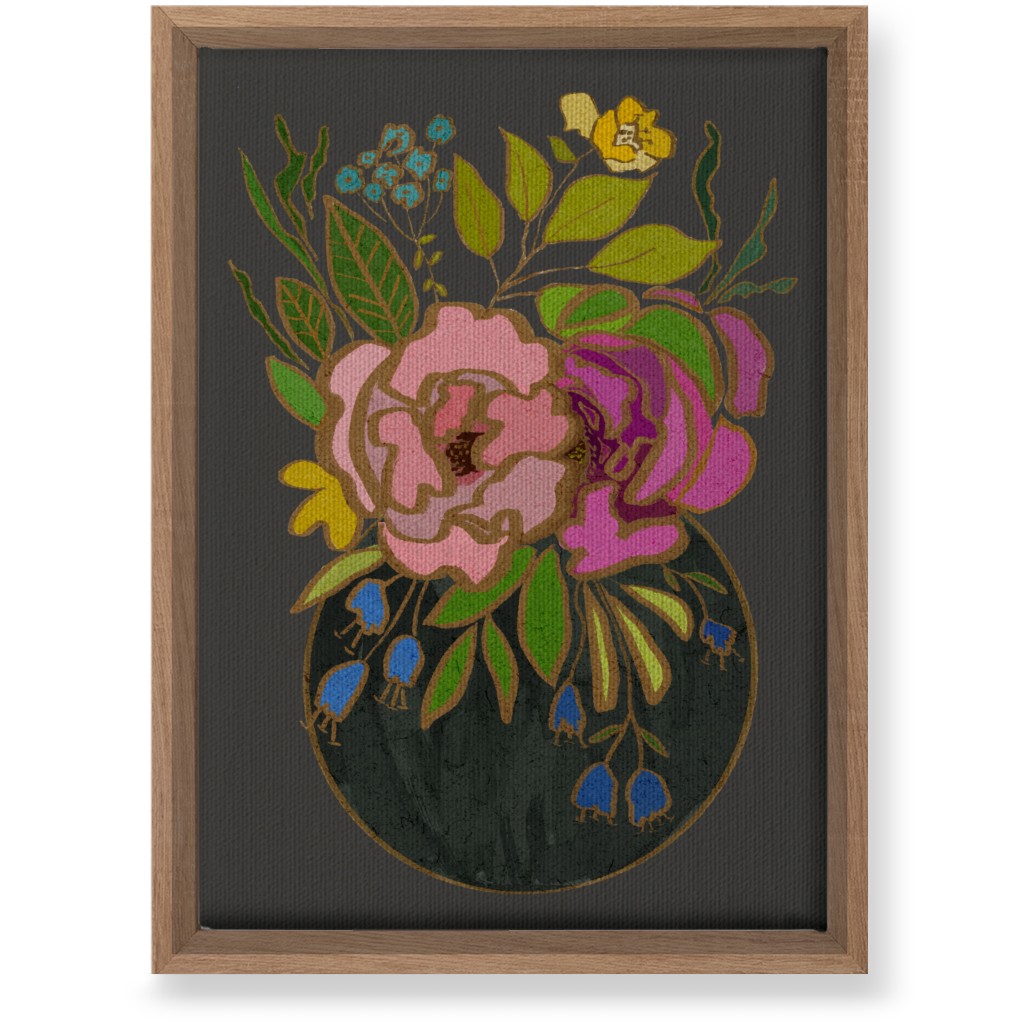 Stained Glass Garden Wall Art, Natural, Single piece, Canvas, 10x14, Multicolor