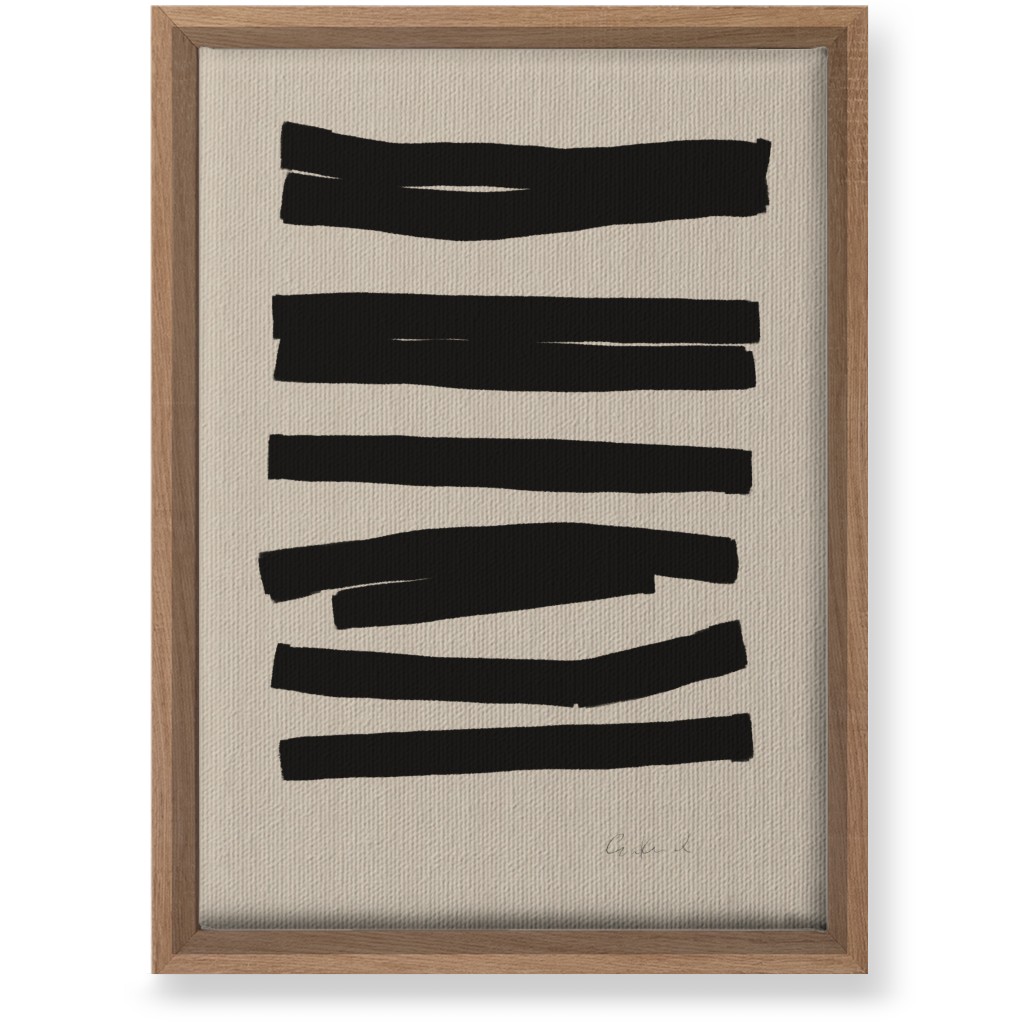 Bold Stripes Abstract Ii Wall Art, Natural, Single piece, Canvas, 10x14, Black