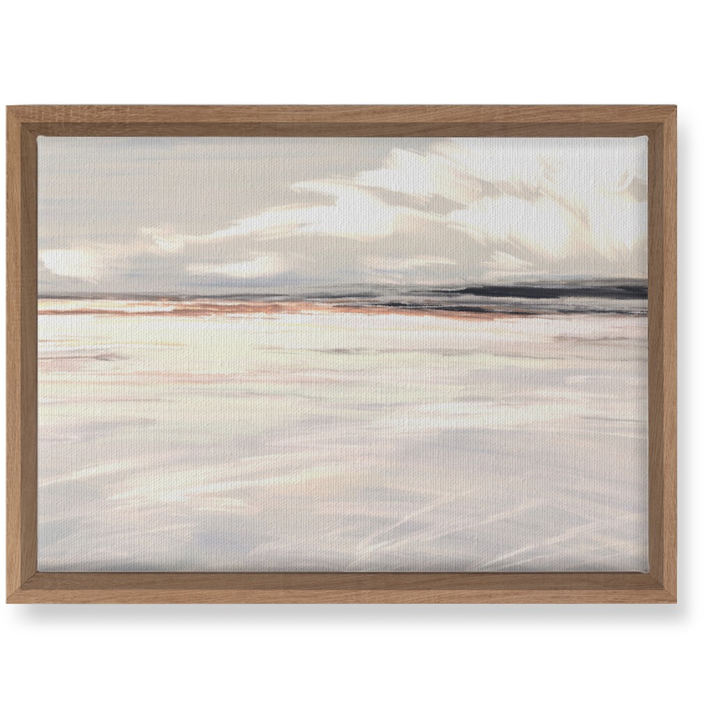 Ocean Sunset Seascape - Neutral Wall Art, Natural, Single piece, Canvas, 10x14, Blue