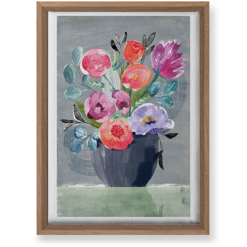 Floral Still Life - Multi Wall Art, Natural, Single piece, Canvas, 10x14, Multicolor