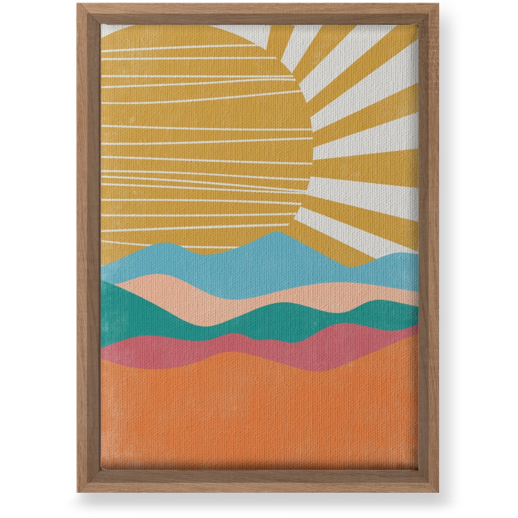 Flourish Abstract Sunrise - Multi Wall Art, Natural, Single piece, Canvas, 10x14, Multicolor