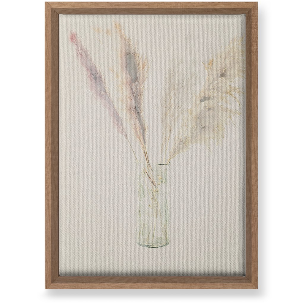 Pampas Grass Watercolor - Neutral Wall Art, Natural, Single piece, Canvas, 10x14, Beige, Pearl