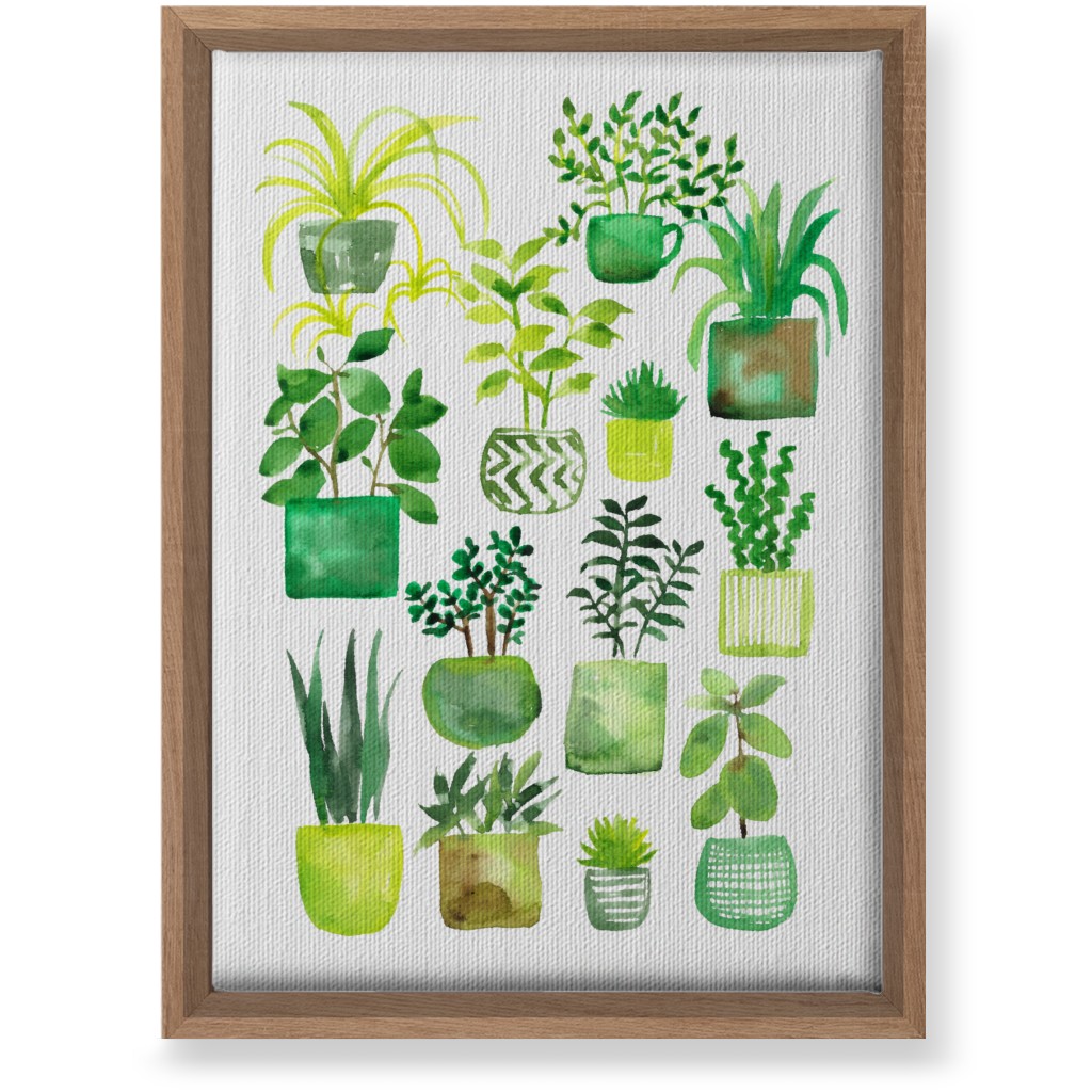House Plants - Green Wall Art, Natural, Single piece, Canvas, 10x14, Green