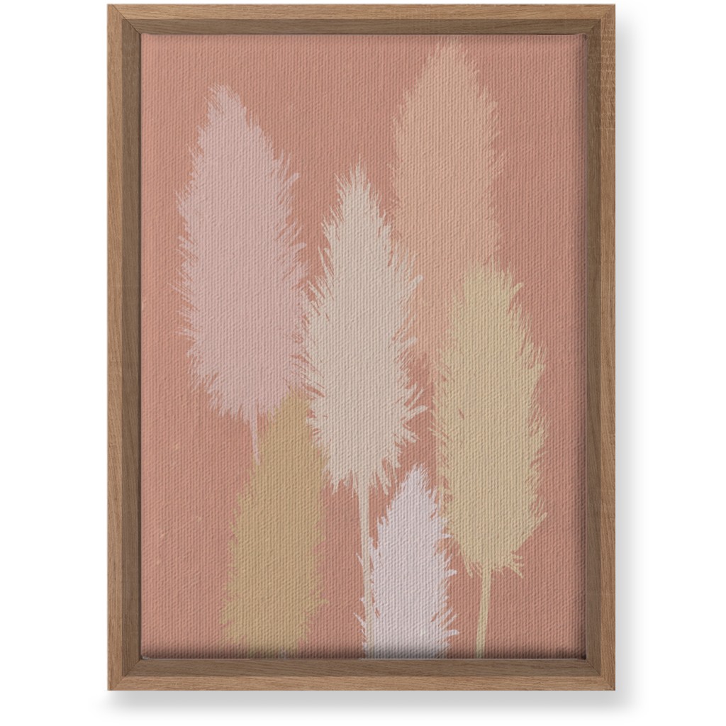 Pampas Grass - Pink Wall Art, Natural, Single piece, Canvas, 10x14, Pink