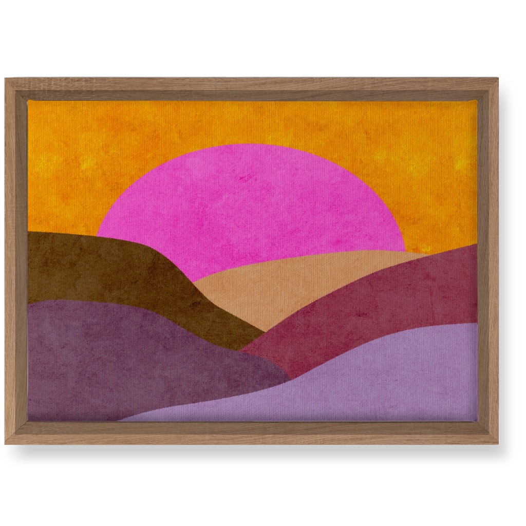 Mountains At Dusk Wall Art, Natural, Single piece, Canvas, 10x14, Multicolor, Satsuma