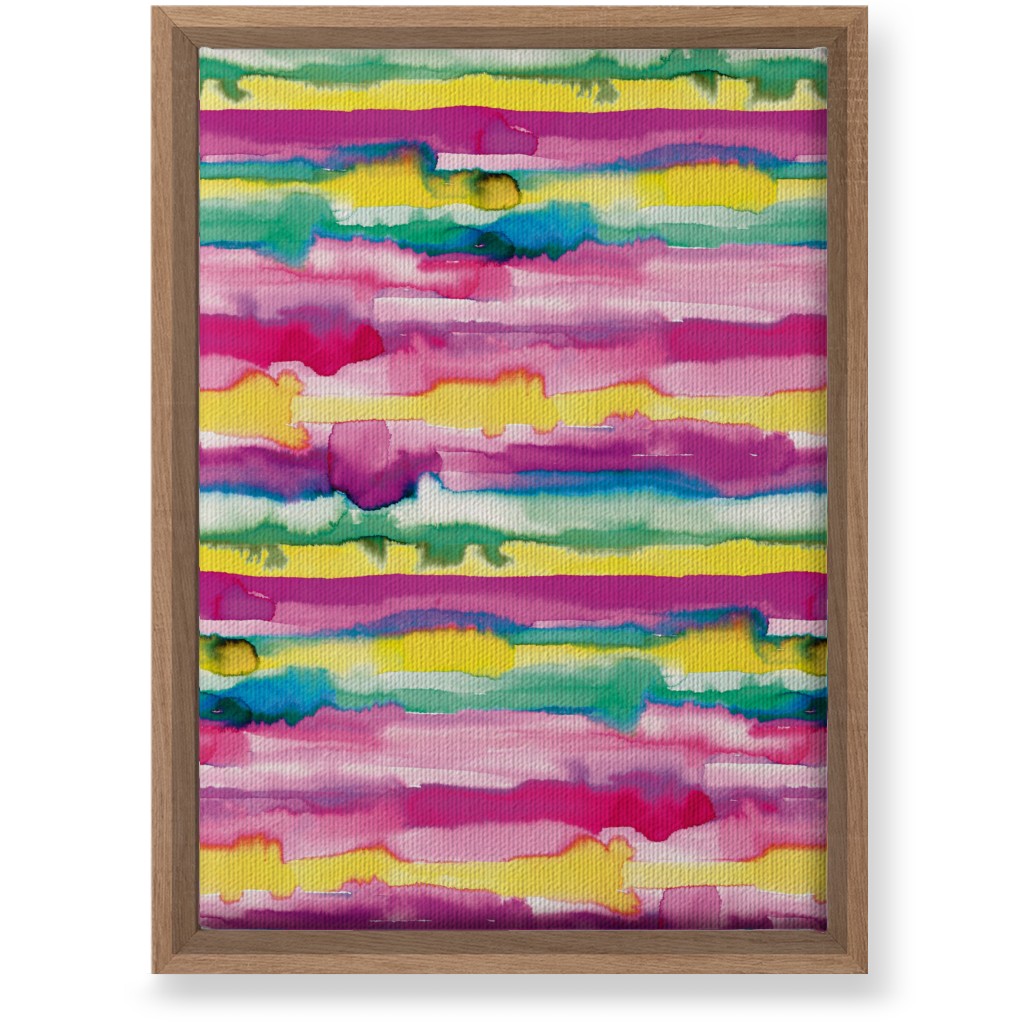 Gradient Watercolor Stripes - Multi Wall Art, Natural, Single piece, Canvas, 10x14, Multicolor