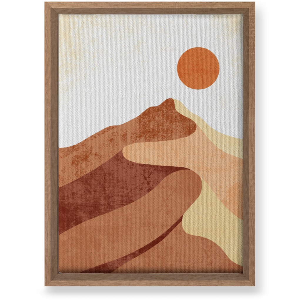 Desert Landscape - Earthy Warm Tones Wall Art, Natural, Single piece, Canvas, 10x14, Orange
