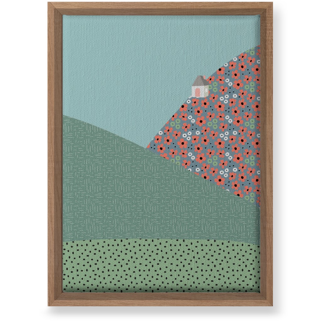 Floral Landscapes Wall Art, Natural, Single piece, Canvas, 10x14, Green, Desert Green