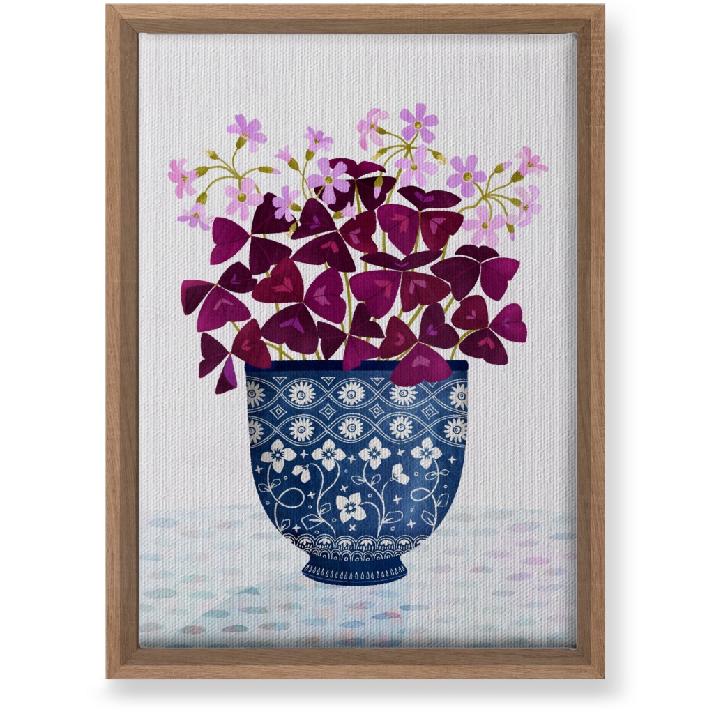 Oxalis Triangularis - Purple and Blue Wall Art, Natural, Single piece, Canvas, 10x14, Purple