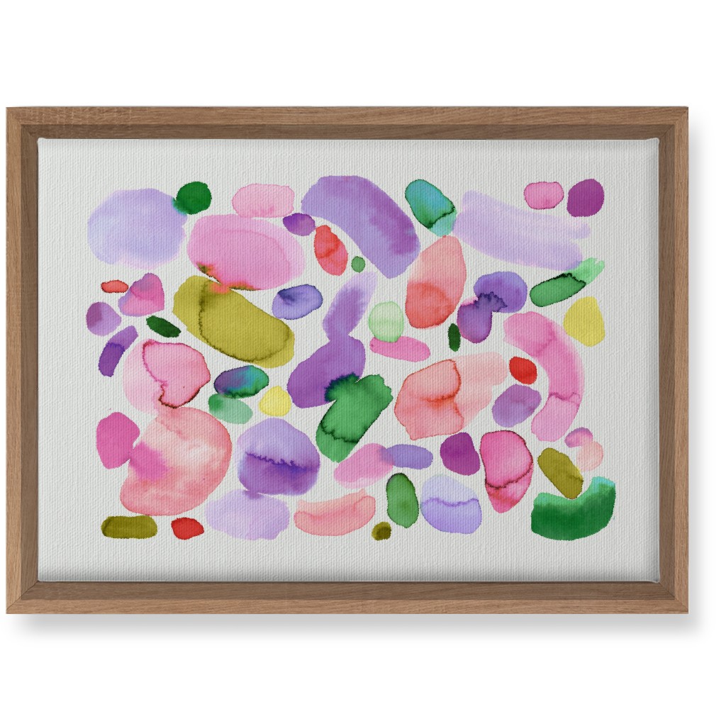 Summer Joy Watercolor Abstract - Pink Wall Art, Natural, Single piece, Canvas, 10x14, Multicolor