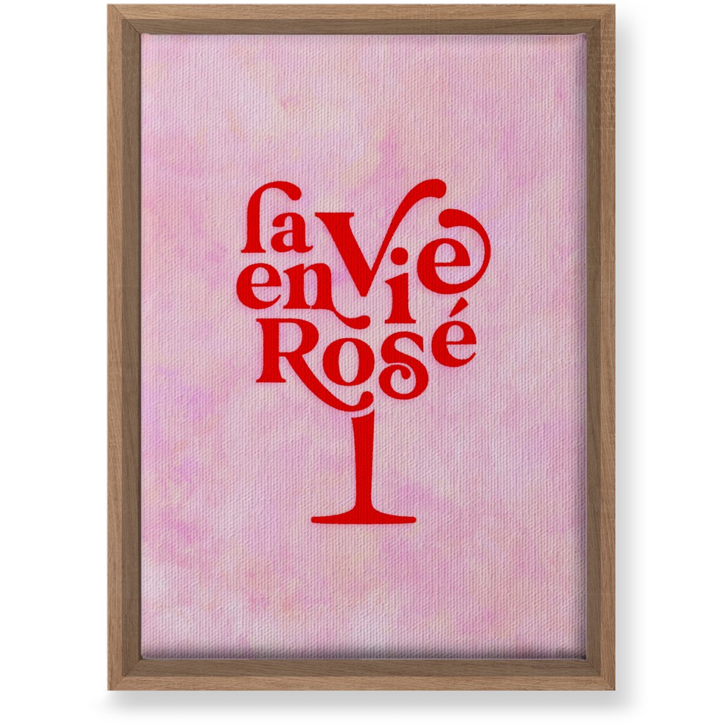 La Vie En Rose - Red and Pink Wall Art, Natural, Single piece, Canvas, 10x14, Pink