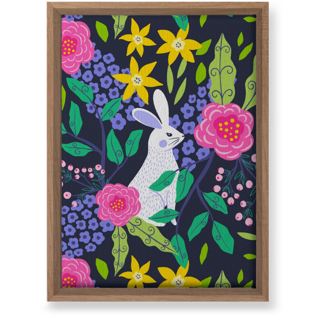 Botanical Bunny - Multi Wall Art, Natural, Single piece, Canvas, 10x14, Multicolor
