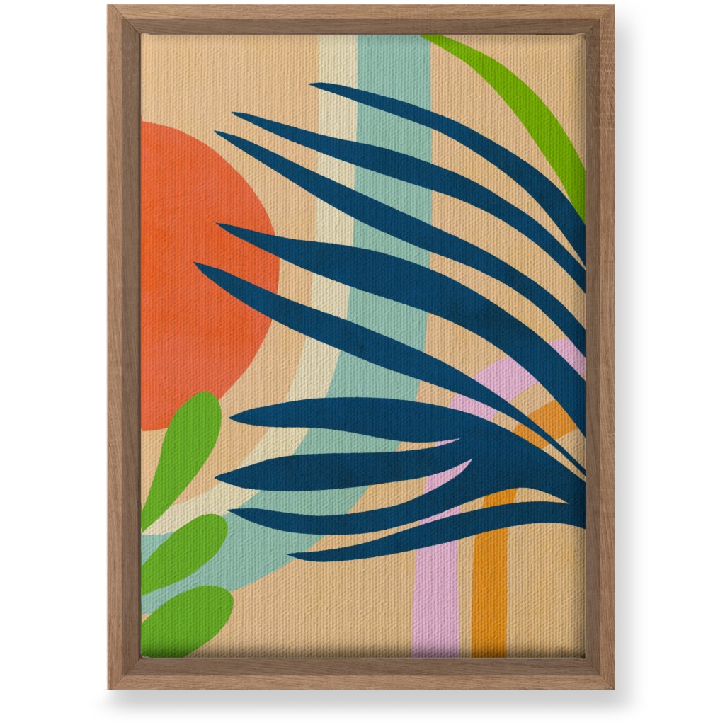Palm, Sun and Rainbow Tropical Botanicals - Multi Wall Art, Natural, Single piece, Canvas, 10x14, Multicolor