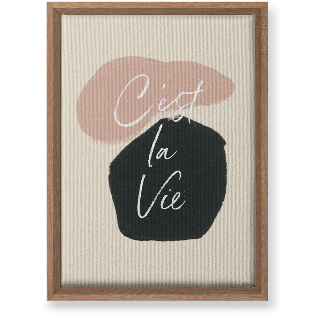 C'est La Vie Wall Art, Natural, Single piece, Canvas, 10x14, Pink