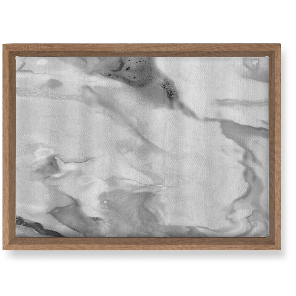 Carerra Marble - Watercolor Wall Art, Natural, Single piece, Canvas, 10x14, Gray