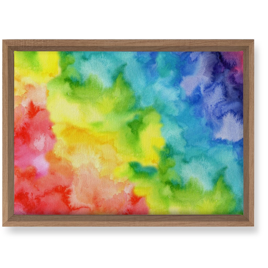 Rainbow Watercolor Wash - Multi Wall Art, Natural, Single piece, Canvas, 10x14, Multicolor