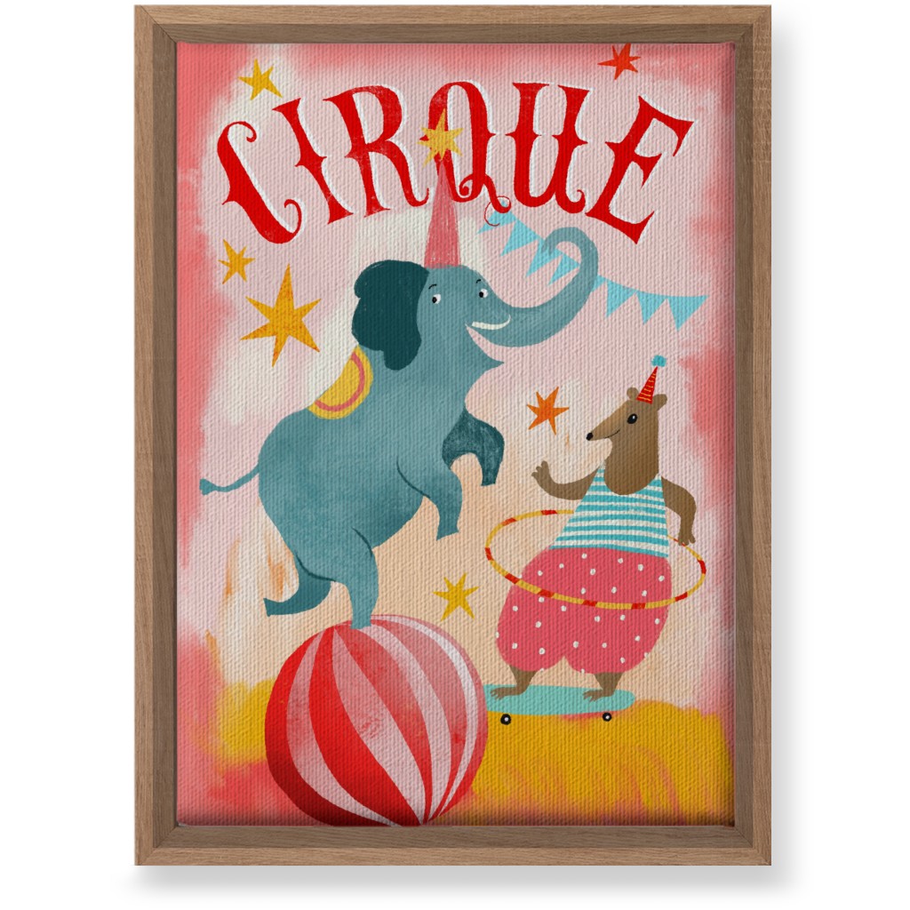 Magic Circus - Blue & Pink Wall Art, Natural, Single piece, Canvas, 10x14, Multicolor