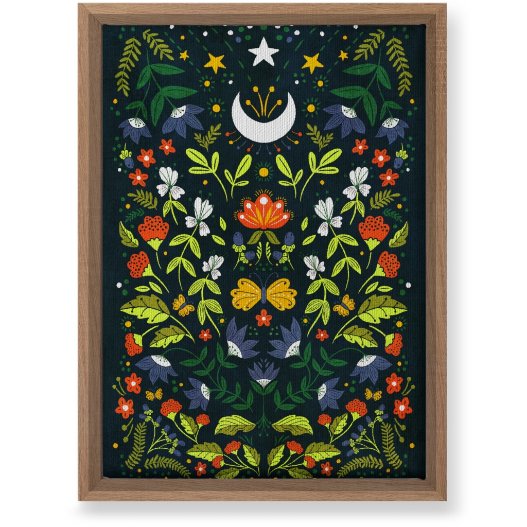 Night Garden - Multi Wall Art, Natural, Single piece, Canvas, 10x14, Multicolor