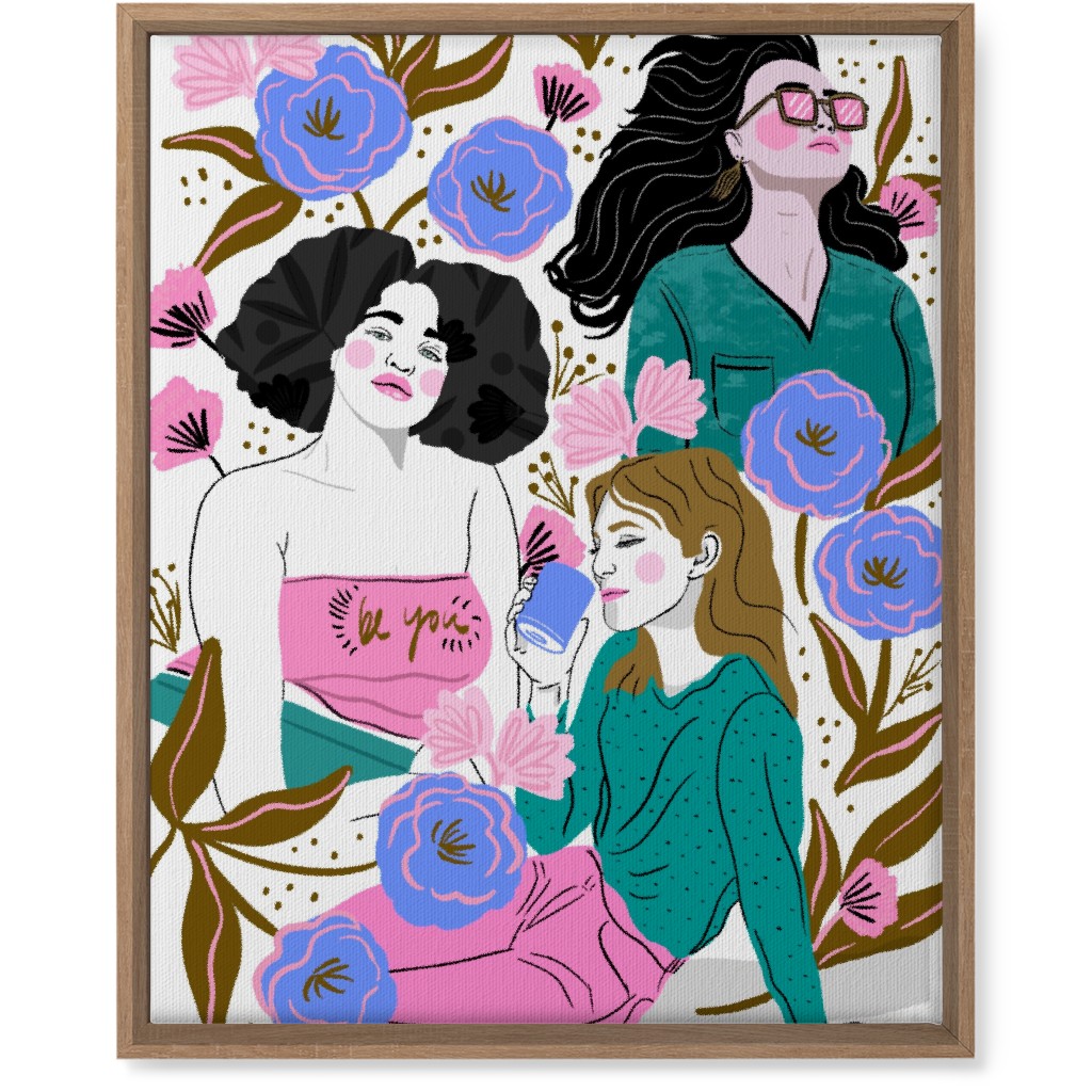 Be You - Portraits With Florals - Multi Wall Art, Natural, Single piece, Canvas, 16x20, Multicolor