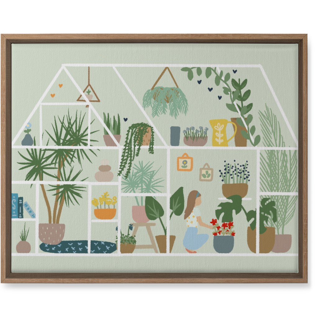 Botanical Greenhouse - Multi Wall Art, Natural, Single piece, Canvas, 16x20, Multicolor