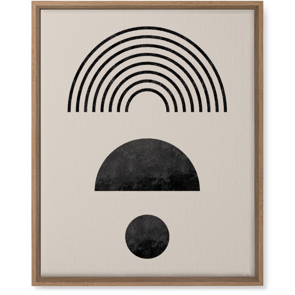 Minimal Rainbow and Geometric - Neutral Wall Art, Natural, Single piece, Canvas, 16x20, Beige, Pearl