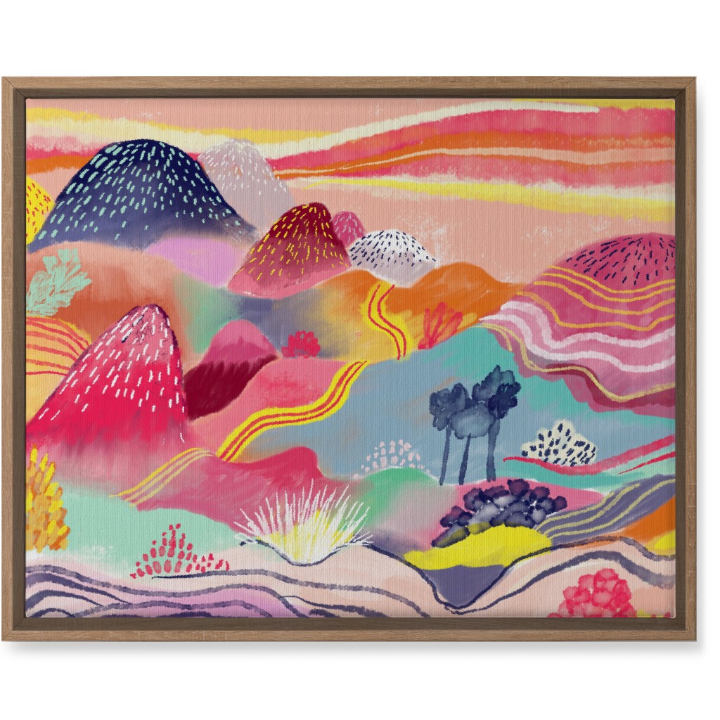 Dreamy Hills - Vibrant Wall Art, Natural, Single piece, Canvas, 16x20, Multicolor