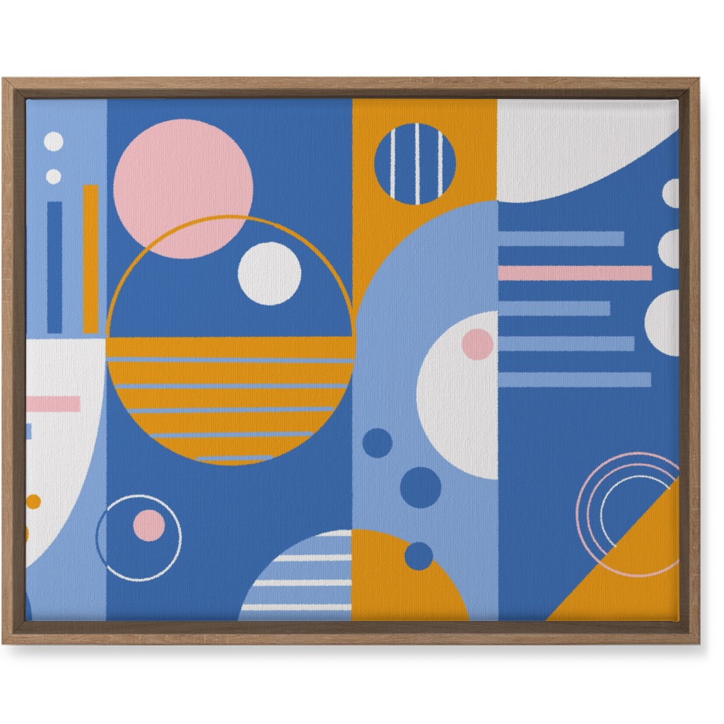 Abstract Playground - Multi Wall Art, Natural, Single piece, Canvas, 16x20, Blue, True Blue