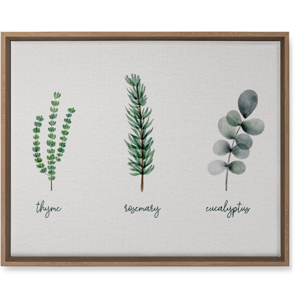 Watercolor Botanicals - Green Wall Art, Natural, Single piece, Canvas, 16x20, Green, Classic Green