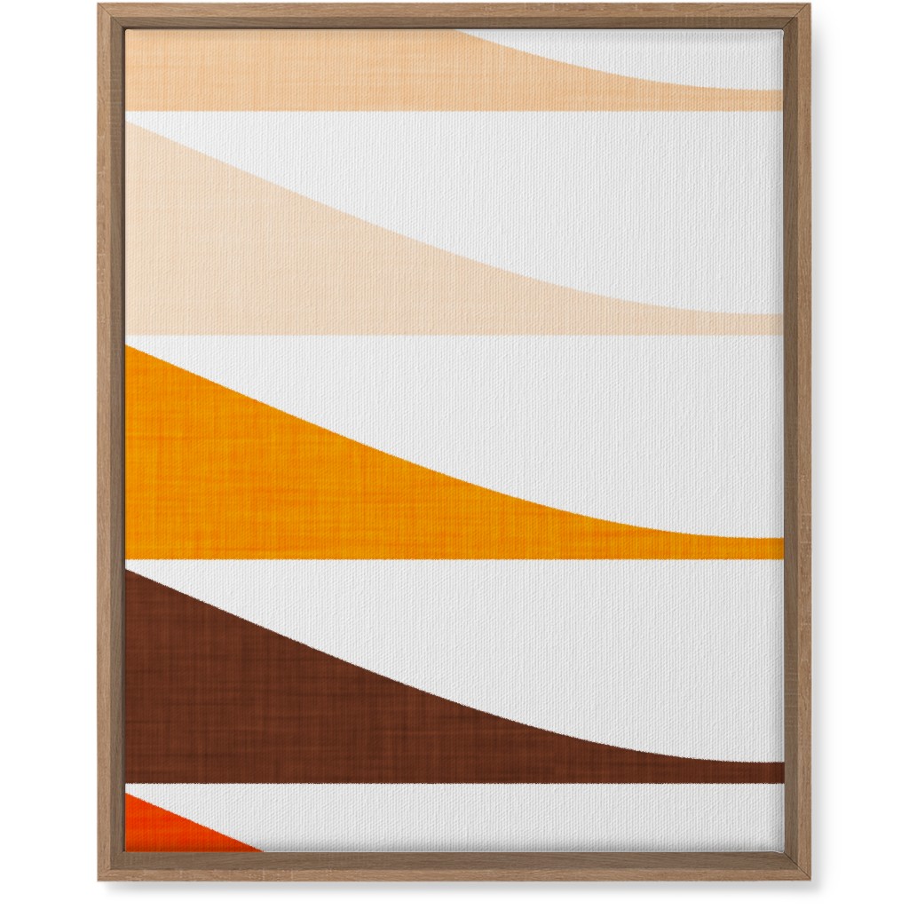 Retro Waves - Warm Wall Art, Natural, Single piece, Canvas, 16x20, Multicolor