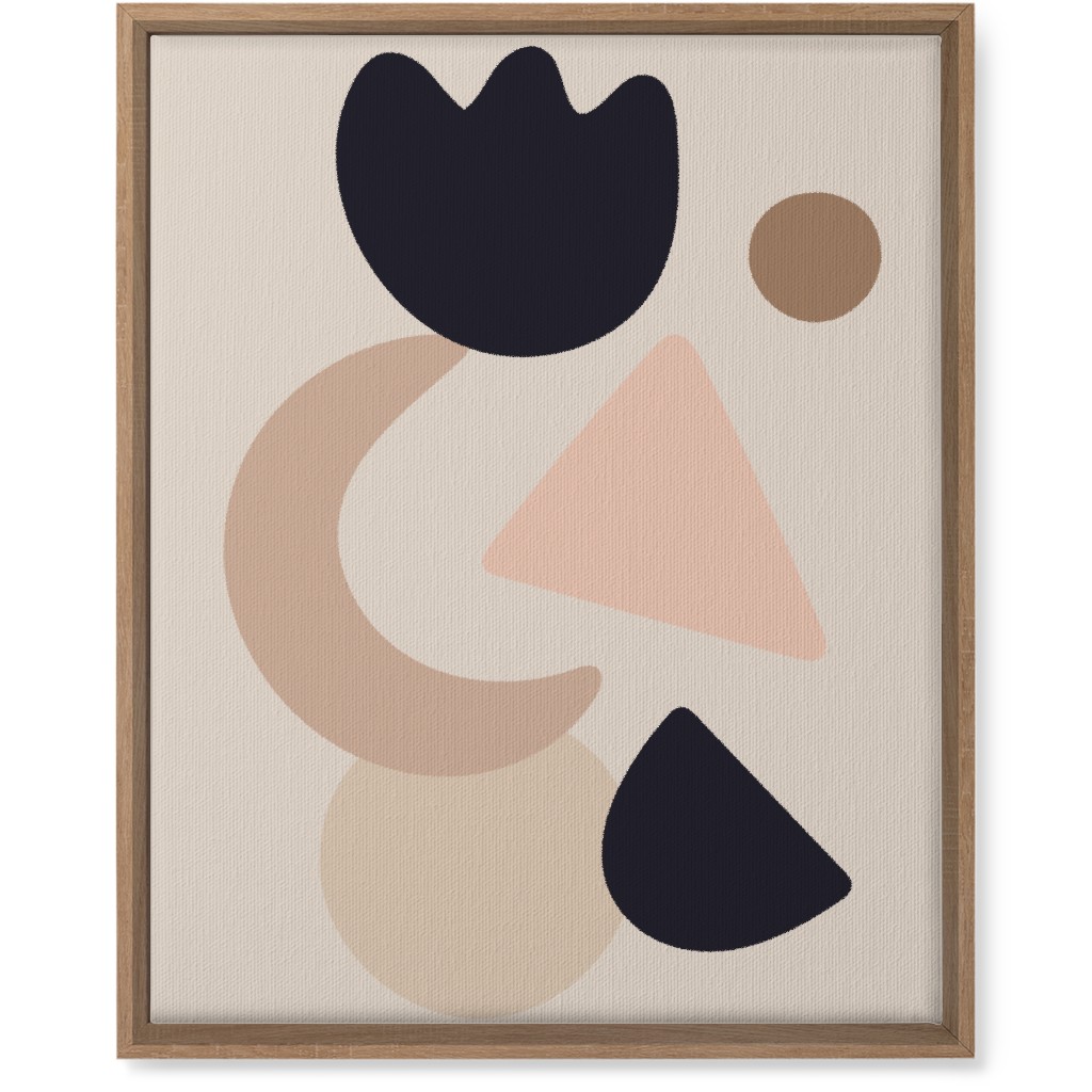 Abstract Shape Collage - Neutral Wall Art, Natural, Single piece, Canvas, 16x20, Beige