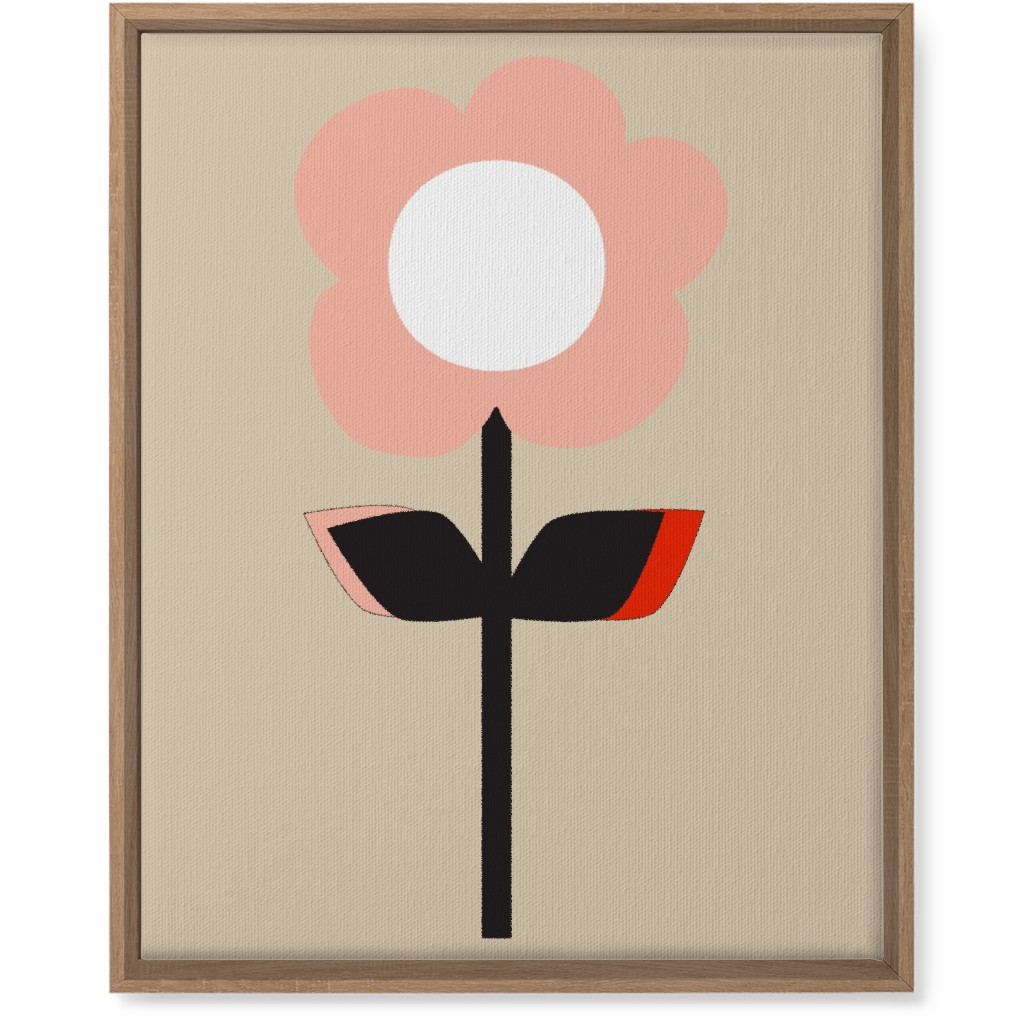 Retro Flower Wall Art, Natural, Single piece, Canvas, 16x20, Pink, Fair Weather