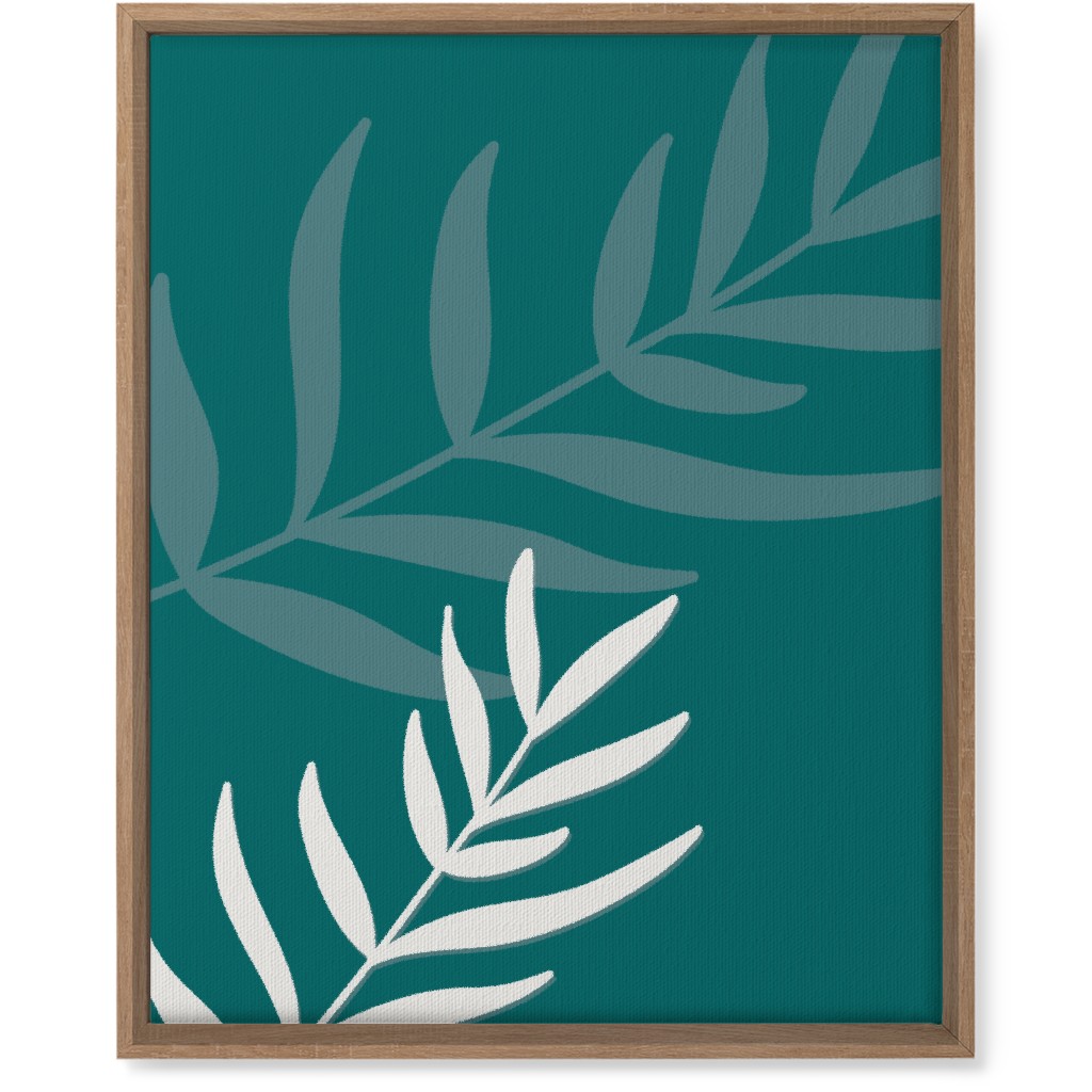 Fern Leaves in Neutral Earth Tones Wall Art, Natural, Single piece, Canvas, 16x20, Green