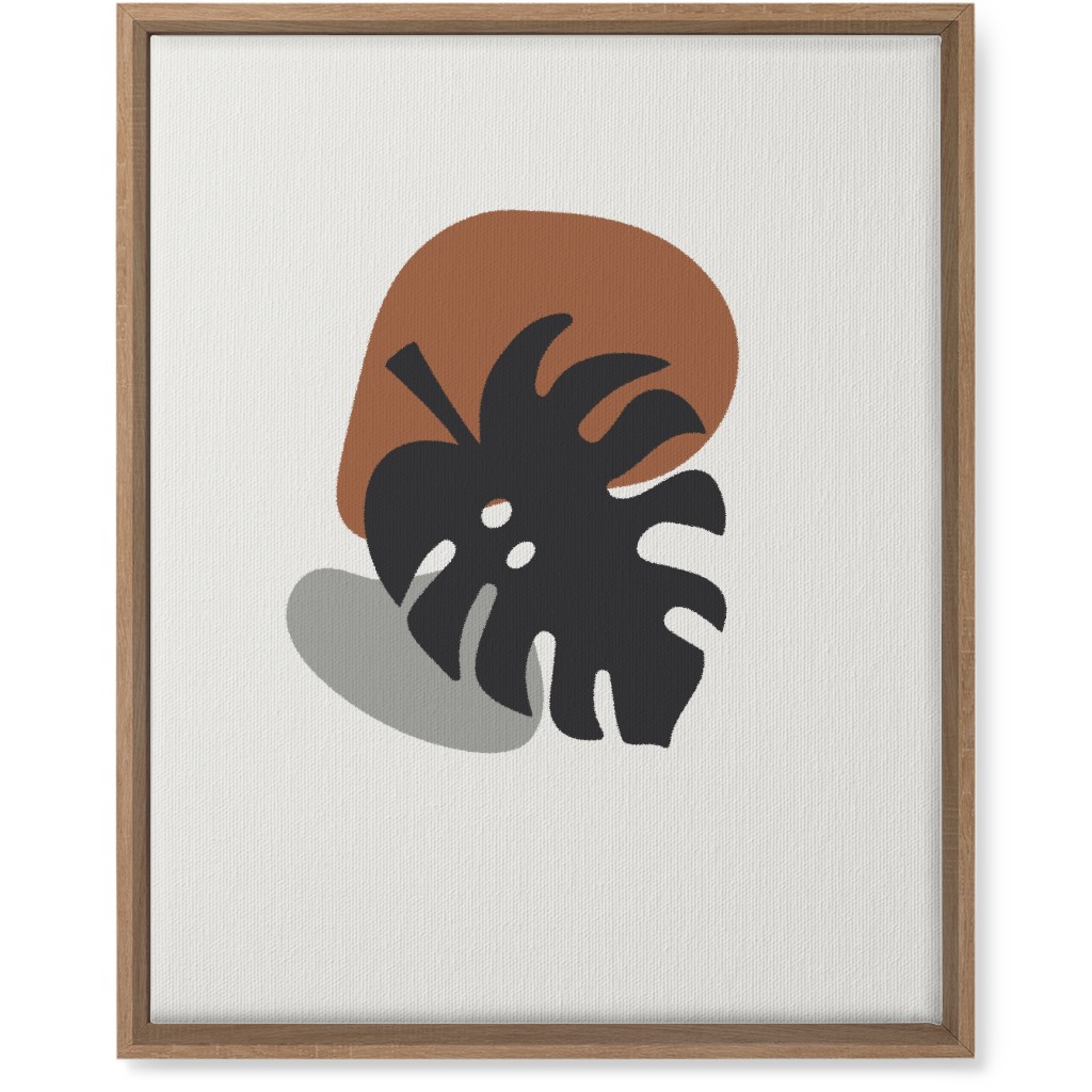 Shapes and Fern Leaf Ii Wall Art, Natural, Single piece, Canvas, 16x20, Brown